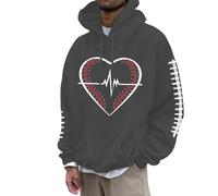 Sweat A Capuche Homme Grande Taille, Sweatshirts Sport Homme Imprimé Rugby Pullover avec Poche Oversize DéContracté Ample Chaud Hoodies pour D'EntraîNement Musculaire La Course à Pied Quotidienne