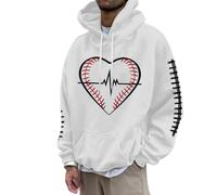 Sweat A Capuche Homme Grande Taille- Sweatshirts Sport Imprimé Rugby Pullover avec Poche Oversize DéContracté Ample Chaud Hoodies pour D'EntraîNement Musculaire La Course à Pied Quotidienne