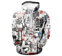 Sweat a Capuche Homme Hooded Sweatshirt Sweats à Capuche Imprimé pour Le Casual, Sweatshirt Confortable et Stylé pour l’Usage Quotidien, Idéal pour Une Déclaration de Mode Polyvalente