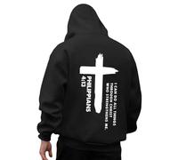 Sweat a Capuche Homme Hooded Sweatshirt Sweatshirt Homme avec Design Imprimé de Dieu, Capuche et Manches Longues pour Confort Quotidien