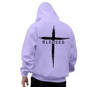 Sweat a Capuche Homme Imprimé Croix Thème Jesus Sweats à Capuche Homme Manches Longues Sweat Shirt Oversize Pull Sport Décontracté Pulls, Gilets et Sweats Automne Hiver Chaud Sweatshirts Leger Hoodie