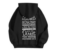 Sweat a Capuche Homme Imprimé Lettrage Thème Jesus Sweats à Capuche Homme Automne Hiver Chaud Pulls, Gilets et Sweats Oversize Sweatshirts Leger Respirant Pull Sport Décontracté Hoodie Sweat Shirt
