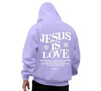 Sweat a Capuche Homme Imprimé Lettrage Thème Jesus Sweats à Capuche Homme Automne Hiver Chaud Sweat Shirt Leger Respirant Hoodie Sport Décontracté Pulls, Gilets et Sweats Oversize Pull Sweatshirts