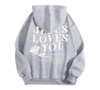 Sweat a Capuche Homme Imprimé Lettrage Thème Jésus Sweats à Capuche Homme Automne Hiver Chaud Sweat Shirt Sport Décontracté Hoodie Leger Respirant Sweatshirts Oversize Pull Pulls, Gilets et Sweats