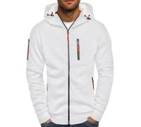 Sweat à capuche homme moderne veste de sport décontractée pour homme avec capuche coton ample extensible veste de sport fermeture éclair intégrale sweat à capuche avec poche poitrine veste