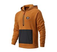 Sweat à capuche homme New Balance ATHLETICS TERRAIN - Marron - Col capuche - Manches longues - Demi-zip XXL