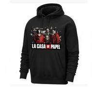 Sweat À Capuche Homme Noir - Inspiration La Casa De Papel (Taille Xs,Couleur Noir)