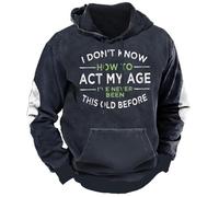 Sweat a Capuche Homme Noir - Sweat-Shirt à Capuche pour Homme Impression numérique 3D Tendance Sport de Rue Automne et Hiver (Blue XL)