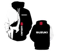 Sweat À Capuche Homme pour SU.ZU.K.I avec Poche Pulls Manches Longues Printemps-Automne Veste De Sport Imprimée-A||3X_l