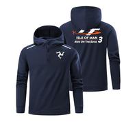 Sweat a Capuche Homme Pull Isle of Man Motorsport Fan， pullover Homme à Capuche Couleur Pull, Combinaison de Sport pour Gym et Jogging Élégant, Longues(Dark Blue,2XL)