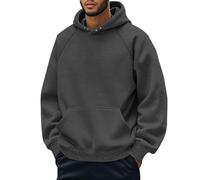 Sweat à Capuche Homme Pull Polaire Homme Hoodie Pull Chaud Couleur Unie Poche Kangourou Sweat Hiver Automne Décontracté Streetwear Sportwear