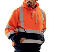 Sweat à capuche homme réfléchissant rayures vêtements de travail de rue veste de travail executive veste d'avertissement veste de sécurité sweat-shirt à manches longues avec capuche haute visibilité