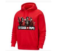 Sweat À Capuche Homme Rouge - Inspiration La Casa De Papel (Taille Xs,Couleur Rouge)