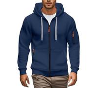 Sweat à Capuche Homme Slim fit décontracté pour Automne Hiver Confortable sans Stretch Couleur Unie Pullover Sport Casual