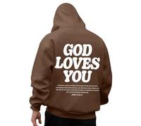 Sweat a Capuche Homme Sweats et Sweatshirts, série Demi-zippé pour Un Usage Quotidien décontracté, Coupe Ample, Parfait pour Le Printemps, l'automne et l'hiver (Brown, S)