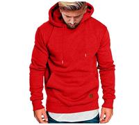 Sweat a Capuche Homme Sweatshirt Leger, Hooded Regular Fit Soft Touch avec Poches Et Lacets Doux Manches Longues Décontractée Loungewear Baggy Chaud Simple Uni Sweatshirts pour Sport Jogging