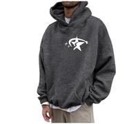 Sweat à capuche homme veste d'hiver sweat à capuche homme femme sweat à capuche personnalité européenne américaine broderie pull à capuche hip-hop décontracté cardigan manteau, gris foncé, L