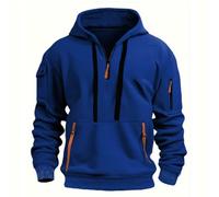 Sweat à Capuche Homme Veste Polaire Sweat Manches Longues Pull Homme Couleur Unie Veste Mi Saision Automne Hiver Hoodie DéContracté Confortable Cardigan Jacket Mi Saison Pull De Travail