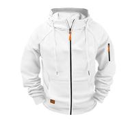 Sweat à Capuche Homme Veste Polaire Sweat Manches Longues Pull Homme Couleur Unie Veste Mi Saision Automne Hiver Hoodie DéContracté Confortable Cardigan Jacket Mi Saison Pull De Travail