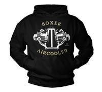 Makaya Sweat à Capuche Homme - Vintage Cafe Racer R100 Sweatshirt Vêtement Moto Cadeau Original Pull Tshirt Noir L