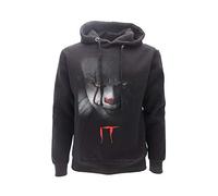 Sweat A Capuche Hoodie Noire IT Clown Face Sourire Officiels Stephen King Film 2017 Originel Face Smile (XS - Extra Small)