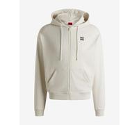 Sweat à capuche HUGO Dalfine Full Zip blanc pur femme - L