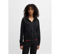 Sweat à capuche HUGO Loungewear noir pur femme - L