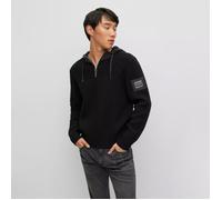 Sweat à capuche Hugo SHOOBRO hybride à col zippé avec logo XL