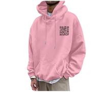 Sweat à Capuche Humoristique avec Code QR Fuck You, Code QR Scan Code Joke Sweat à Capuche Unisexe avec Message QR imprimé au Dos Fuck You Sweat-Shirt épais d'hiver
