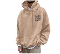 Sweat à Capuche Humoristique avec Code QR Fuck You, Code QR Scan Code Joke Sweat à Capuche Unisexe avec Message QR imprimé au Dos Fuck You Sweat-Shirt épais d'hiver