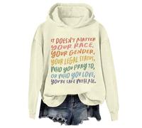 Sweat à capuche humoristique « It Doesn't Matter You're Safe With Me » LGBTQ Equality Rights You Are Safe With Me, Khika., XXL