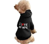 Sweat à Capuche Humoristique « J'aime ma Femme » pour Chien, Costume pour Animaux de Compagnie, pour Petits, Moyens et Grands Chiots et Chats