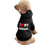 Sweat à Capuche Humoristique « J'aime Mon Mari » pour Chien et Chat de Petite, Moyenne et Grande Taille