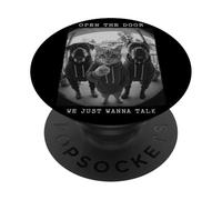 Sweat à Capuche Humoristique Open The Door Peephole Squad PopSockets PopGrip Adhésif