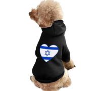 Sweat à Capuche Humoristique pour Chien et Chat, Motif « J'aime Israël », idéal pour Les Petits, Moyens et Grands Chiots.