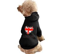 Sweat à Capuche Humoristique pour Chien et Chat, Motif « J'aime Londres », idéal pour Les Petits, Moyens et Grands Chiots.