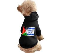 Sweat à Capuche Humoristique pour Chien, Motif Drapeau Israël-Palestine, pour Petits, Moyens et Grands Chiots et Chats