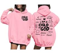 Sweat à capuche « I Am A Child Of God » pour femme, rose, S