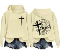 Sweat à capuche « I Can Do All Things Through Christ Who Strengthens Me » - Christian Jesus - Verse de la Bible - Unisexe, Khika-h, S