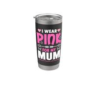 Sweat à capuche « I Wear Pink For My Mom » pour la sensibilisation au cancer du sein Gobelet isotherme en acier inoxydable double paroi