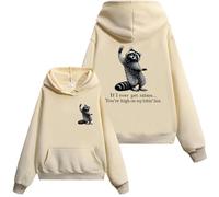 Sweat à capuche « If I Ever Get Rabies You're High On My Bitin' List I Have Rabies Shirt Bitin List Raccoon », Khika., XL