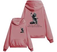 Sweat à capuche « If I Ever Get Rabies You're High On My Bitin' List I Have Rabies Shirt Bitin List Raccoon », rose, M