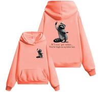 Sweat à capuche « If I Ever Get Rabies You're High On My Bitin' List I Have Rabies Shirt Bitin List Raccoon », Hami Orange, XL