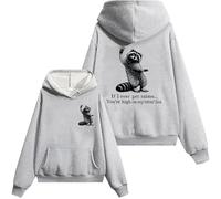 Sweat à capuche « If I Ever Get Rabies You're High On My Bitin' List I Have Rabies Shirt Bitin List Raccoon », gris, L