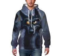 Sweat à Capuche imprimé 3D Animal en colère pour Hommes Sweat-Shirt à Capuche à Manches Longues Pull à Capuche décontracté avec Cordon et Poches