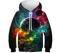 Sweat à capuche imprimé 3D hérisson animal1 pour enfants pull décontracté à manches longues survêtements tops pull veste, Effondrement des planètes 1, 13-15 Years