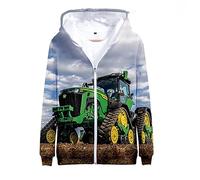 Sweat À Capuche Imprimé 3D Kawaii Tracteur Moto Fermeture Éclair Sweatshirts Garçons Filles Mode Oversize Manteau color1,150