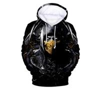 Sweat à Capuche imprimé 3D Mortal Kombat pour Homme et Femme, Style décontracté et surdimensionné, idéal pour Les survêtements-3XL