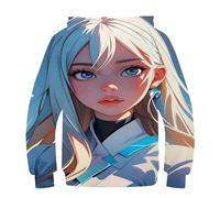 Sweat à Capuche imprimé 3D pour Enfants, Collection Anna Stella, Art, Affiches et Impressions, Sweat-Shirt Unisexe à Manches Longues pour garçons et Filles, Pull décontracté et Amusant, 11-13 Ans