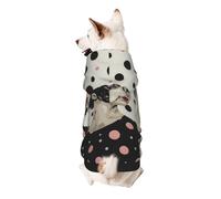 Sweat à capuche imprimé à pois pour chiot, doux, confortable et respirant pour animal de compagnie, vêtements mignons pour chien, chat et petits animaux de compagnie, taille M